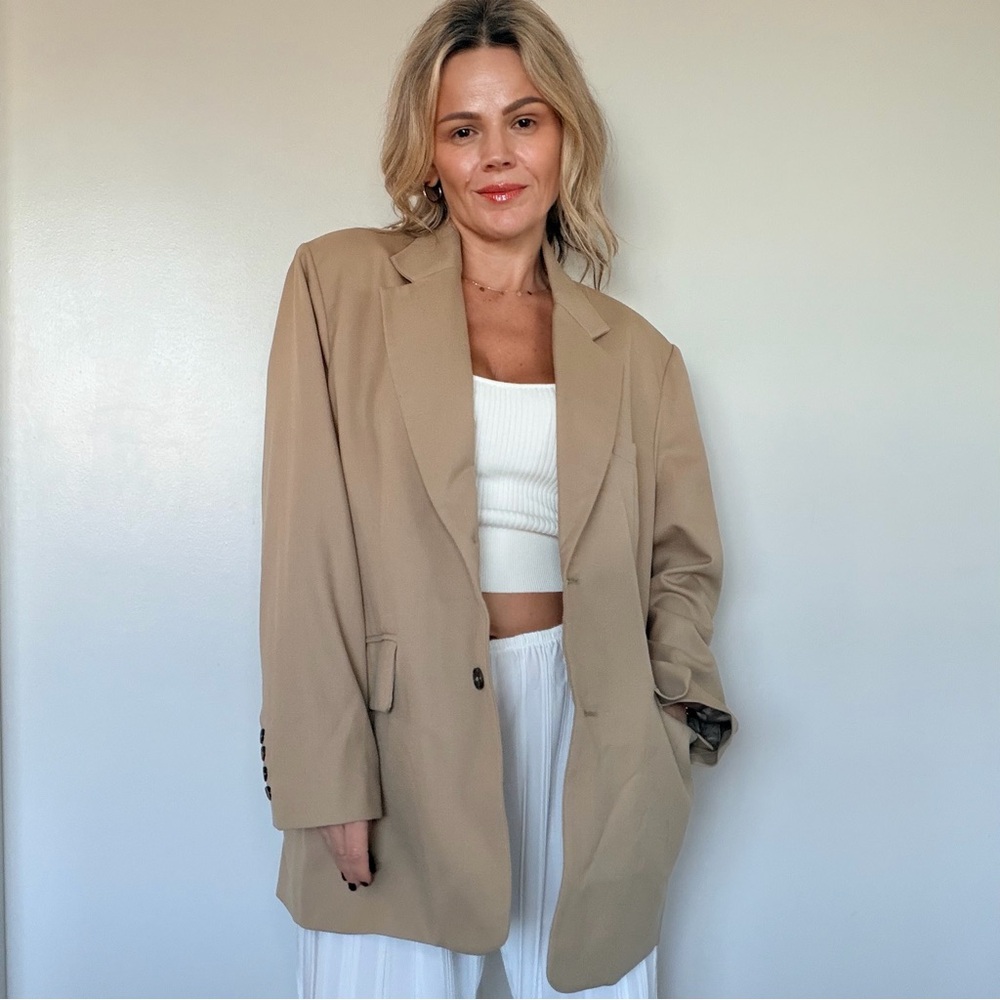 Almina Concept Oversized Double Button Blazer - Picture 3 of 16